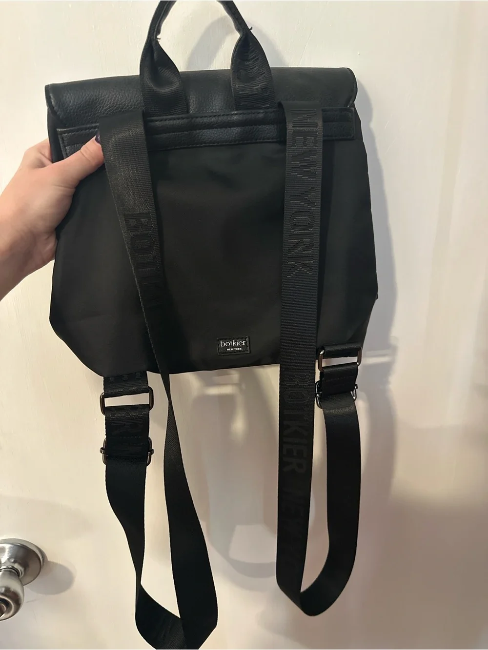 Botkier Black Women's Backpack with Zip Front